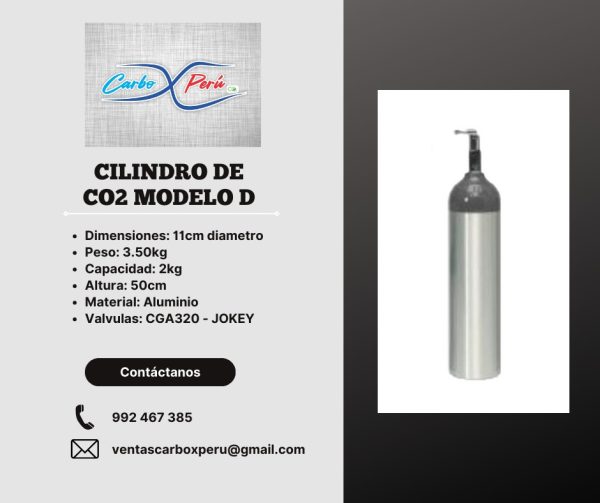 Cilindro de CO2 Modelo D