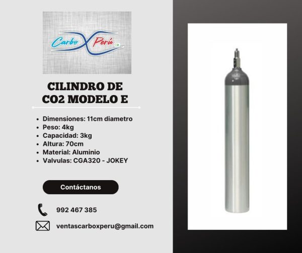 Cilindro CO2 Modelo E